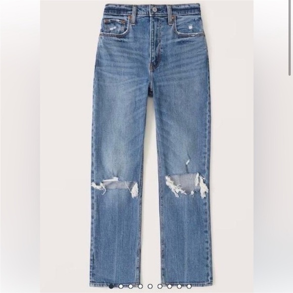 Abercrombie Ultra High Rise Ankle Straight Jeans - Picture 1 of 5